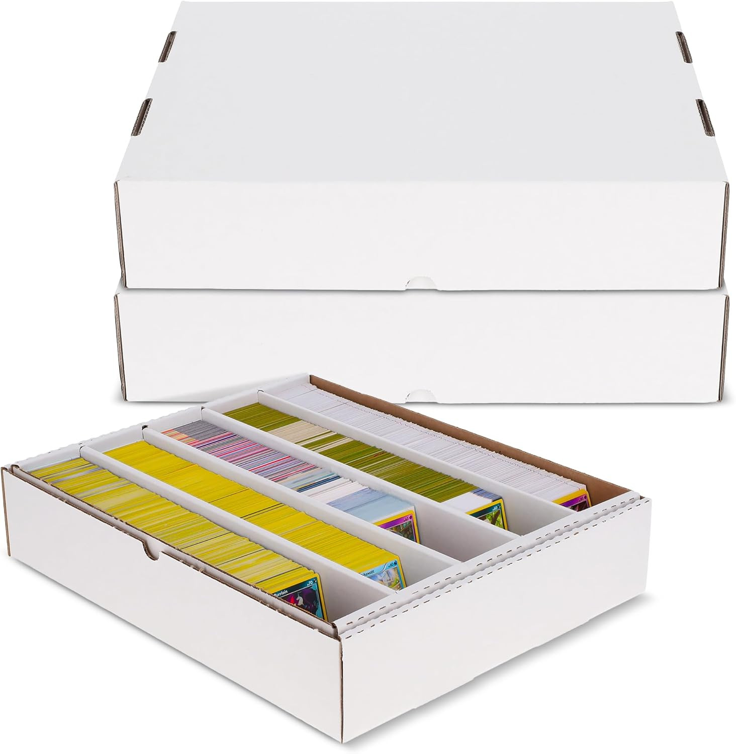 5000Ct Trading Card Storage Boxes (Full Lid) – 2 Pack | TCG & MTG Card Storage O