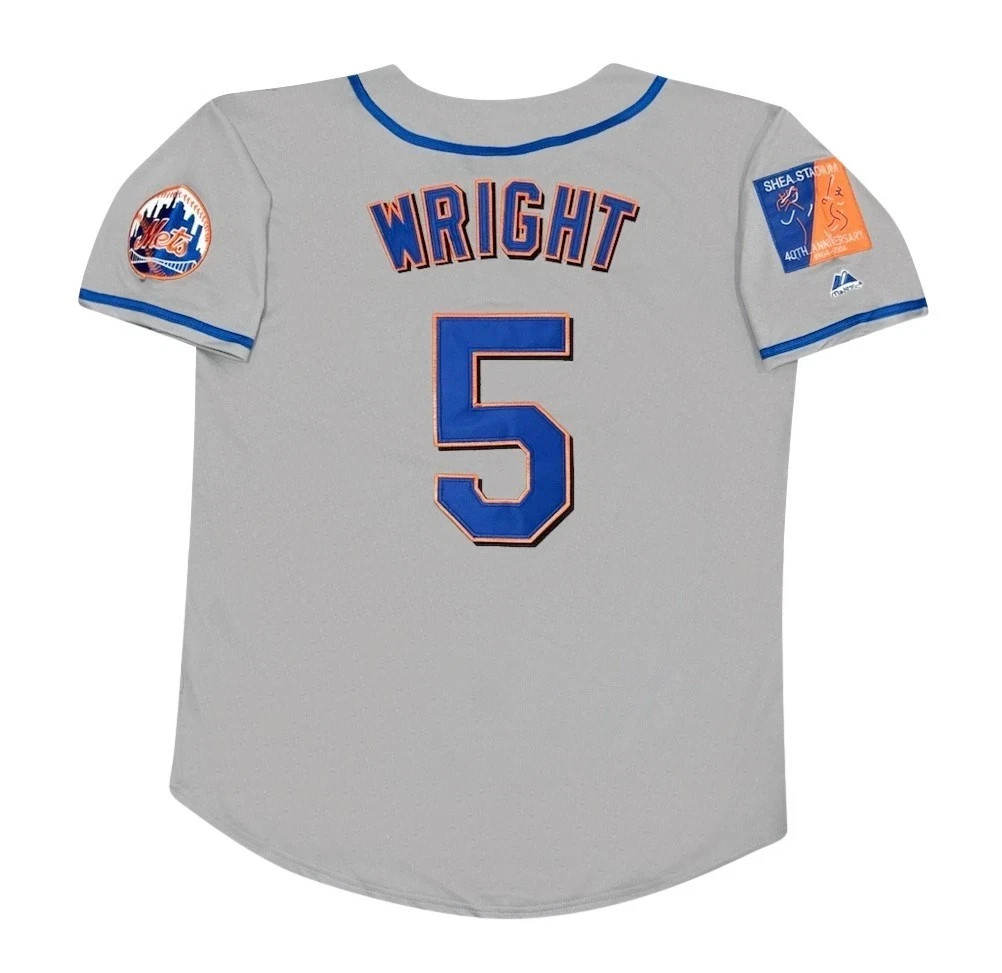 David Wright New York Mets 2004 Shea 40th Grey Road Jersey Men’s (L-XL)