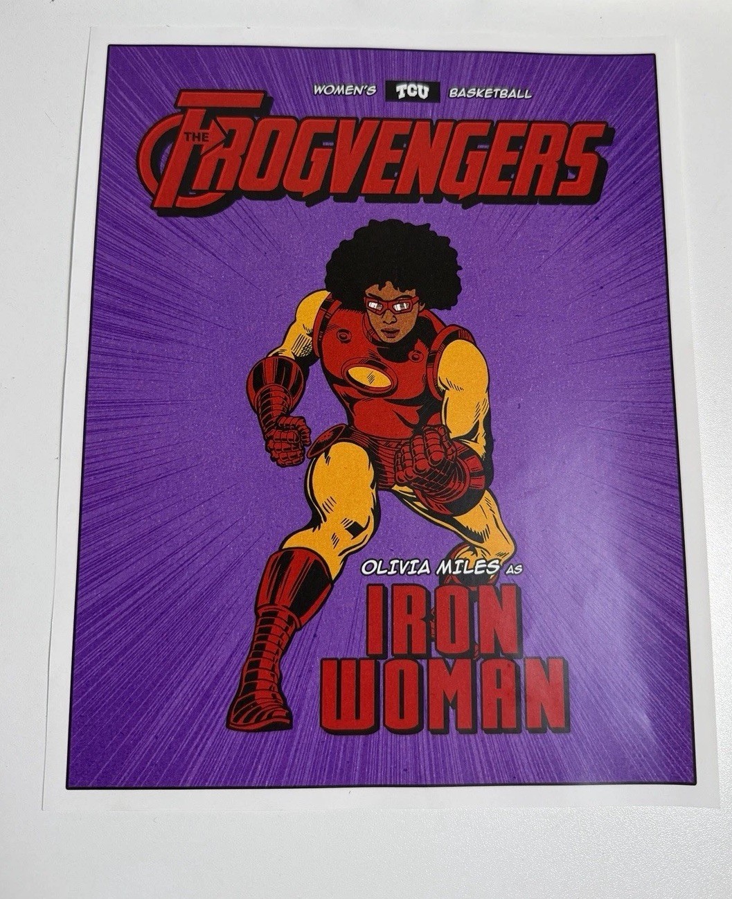 Olivia Miles TCU Women’s Basketball Iron Woman Poster Minnesota Lynx WNBA Rookie