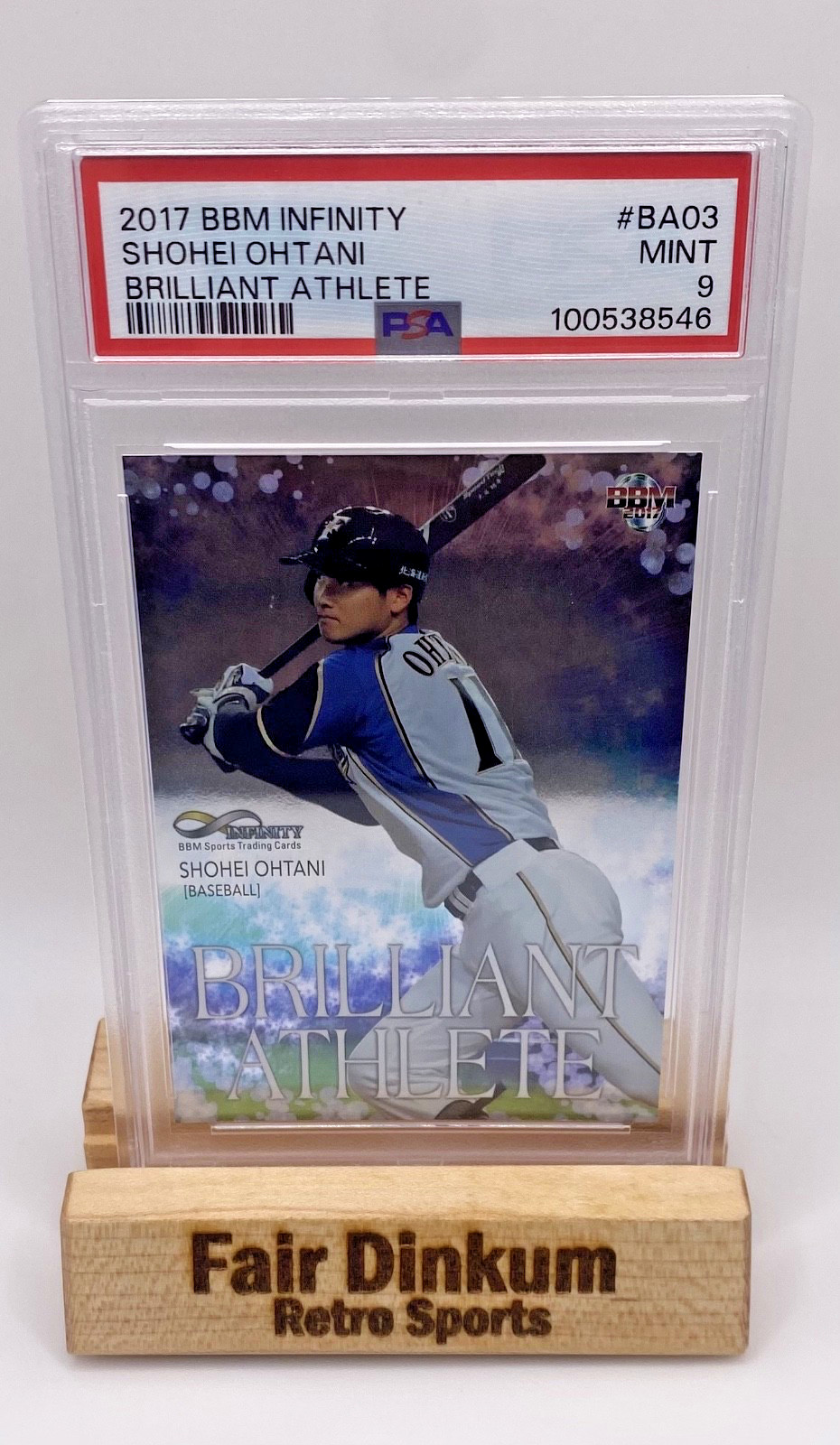 2017 BBM INFINITY Baseball Shohei Ohtani #BA03 Brilliant Athlete PSA 9