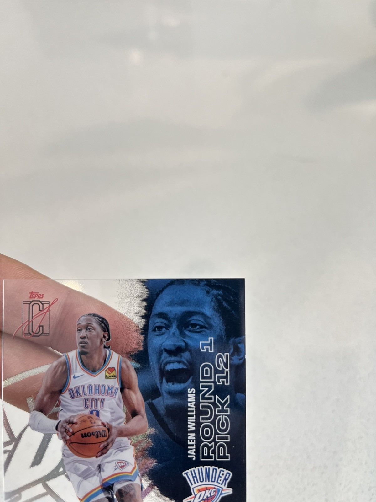 Topps Signature Class 2025 Jalen Williams CCA-JW Crystal Clear Auto OKC Thunder