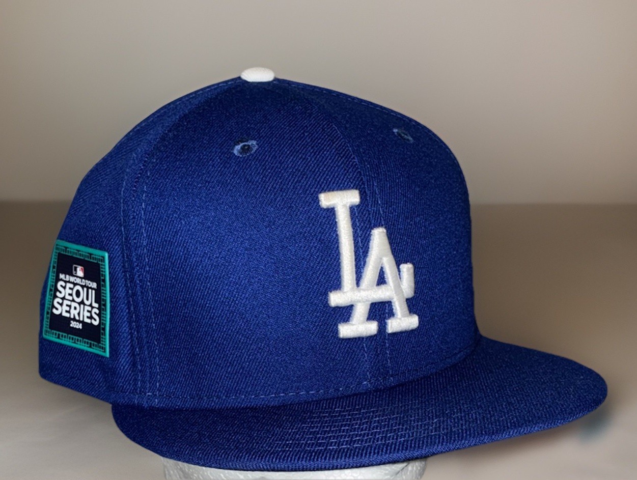 LA Dodgers New Era 59FIFTY Fitted Cap 8 Royal Seoul Series 2024 World Tour Hat