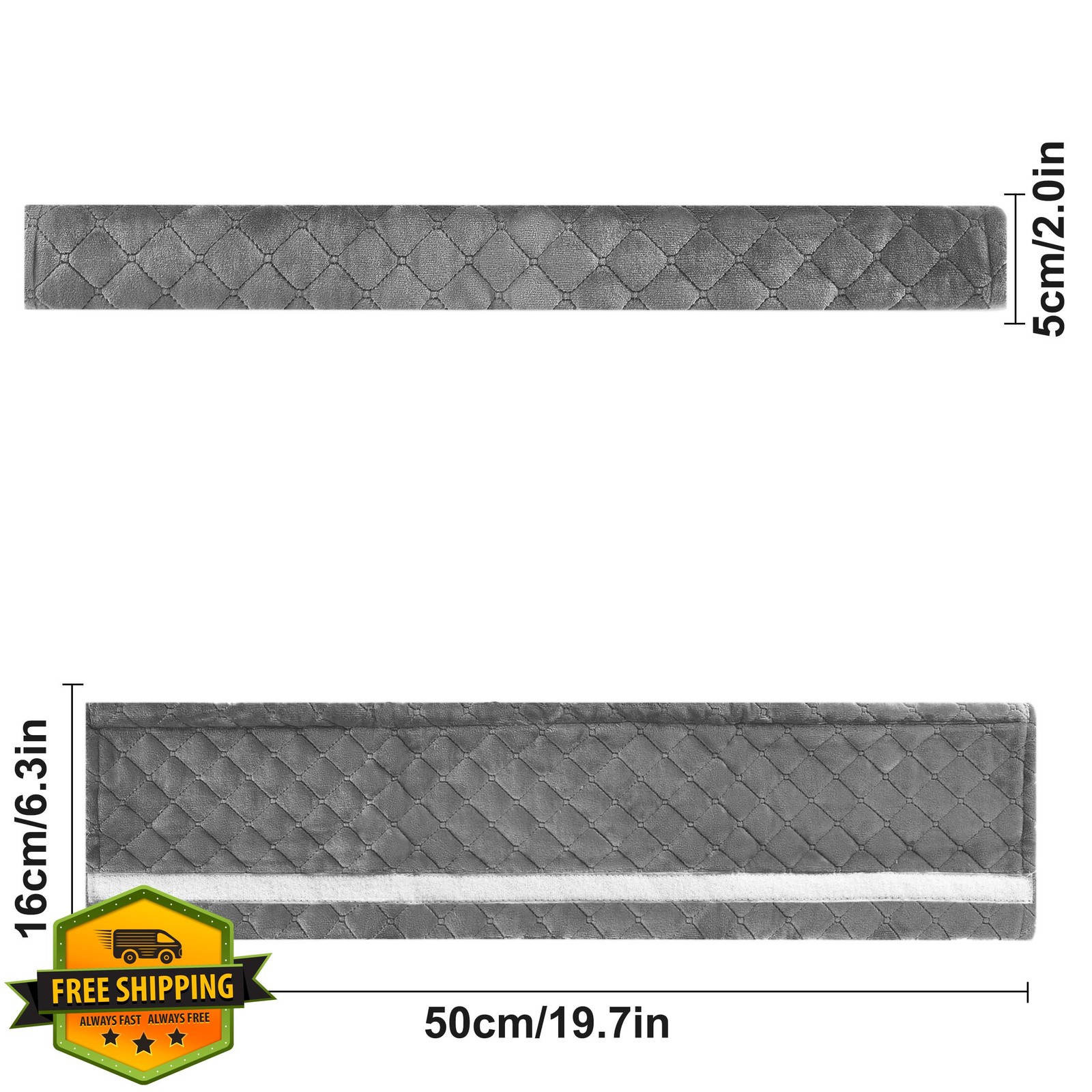 Amooca Seat Belt Cover Pad Neck Protector Universal Dark Grey Extra Long