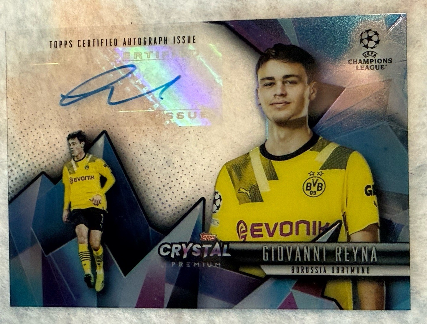 2022-23 Topps Crystal Premium UCL Crystal Giovanni Reyna #CA-GR Auto