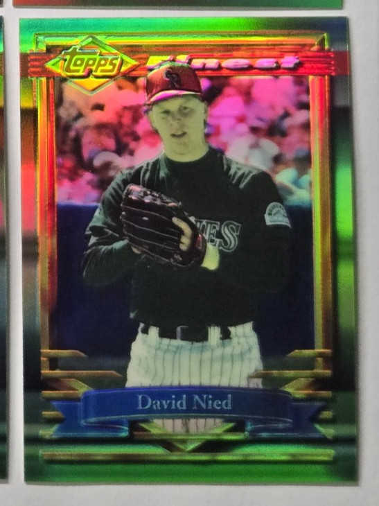 1994 TOPPS FINEST REFRACTOR 🌈 BASEBALL STEVE FINLEY DAVID NIED LOT (6)
