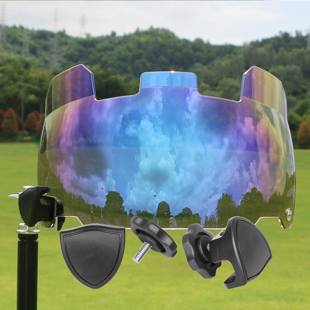 Universal American Football Helmet Visor Rainbow Chrome Eye Shield Visor & Clips