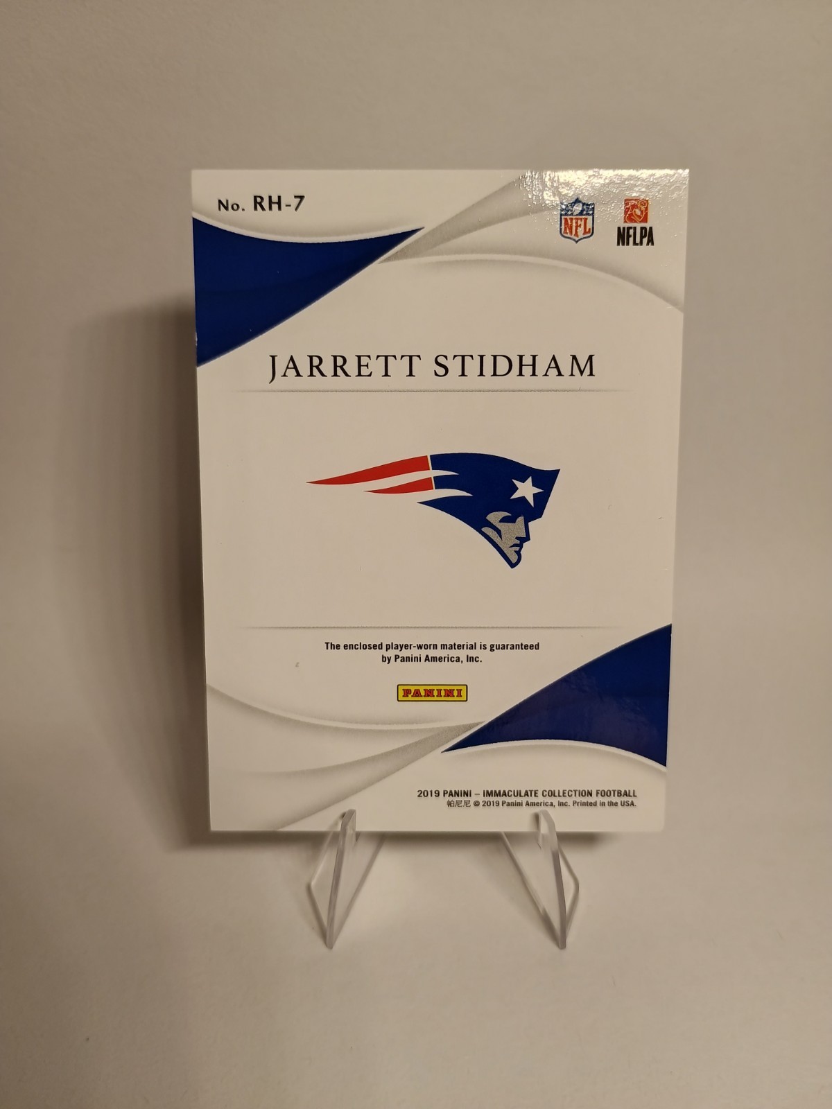2019 Panini Immaculate Collection Jarret Stidham 1/1 (RC) Helmet (Player Worn)