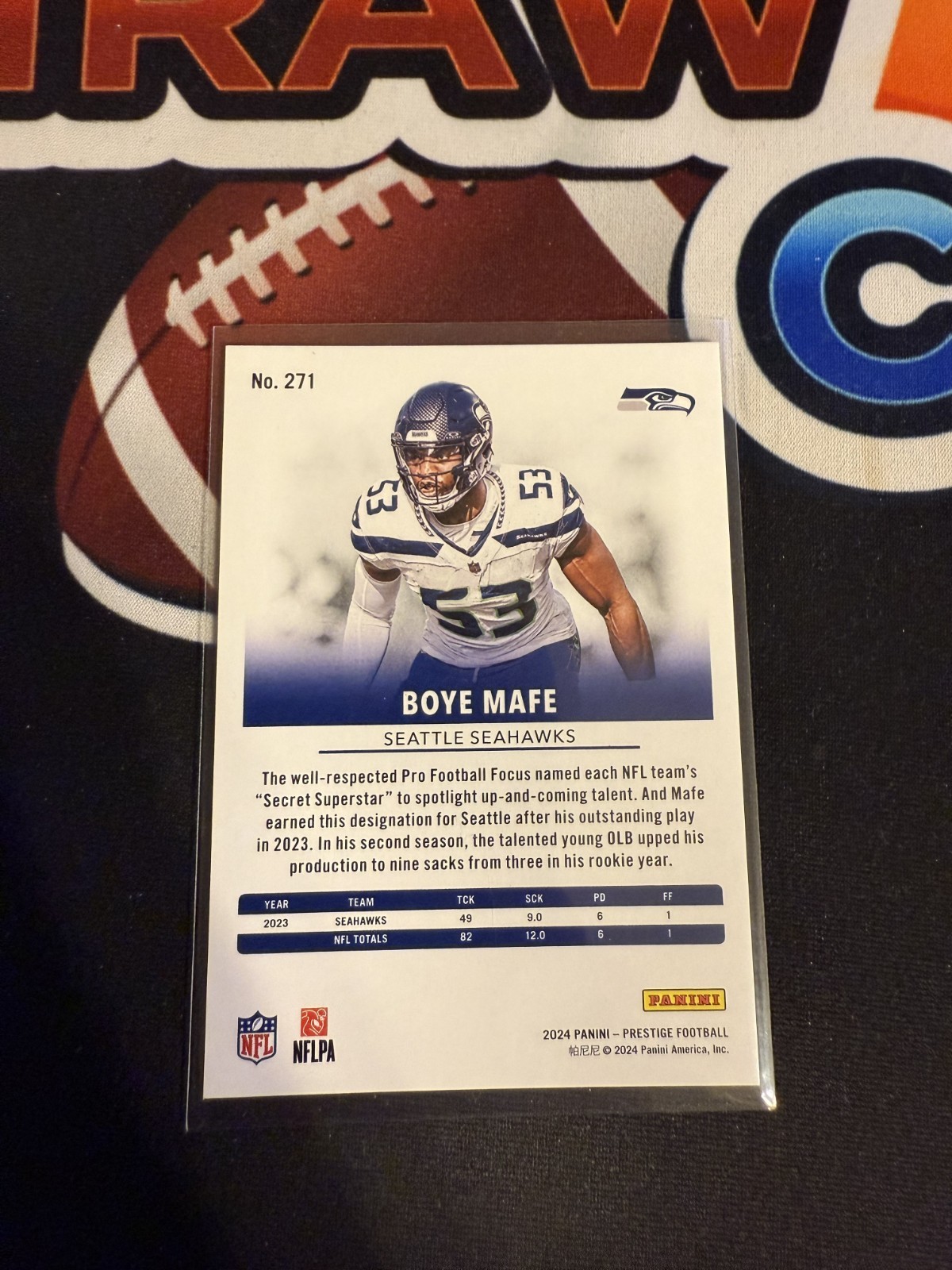 2024 Panini Prestige – Boye Mafe #271 Xtra Points Premium Blue /299