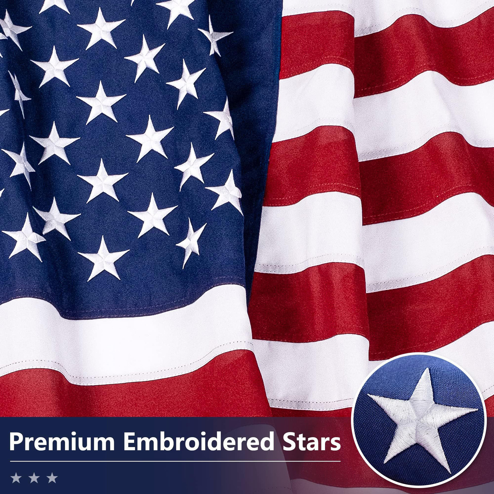 American Flag for Outside 3×5 Ft – TearProof Series Outdoor 36″ x 60″, 3x5FT