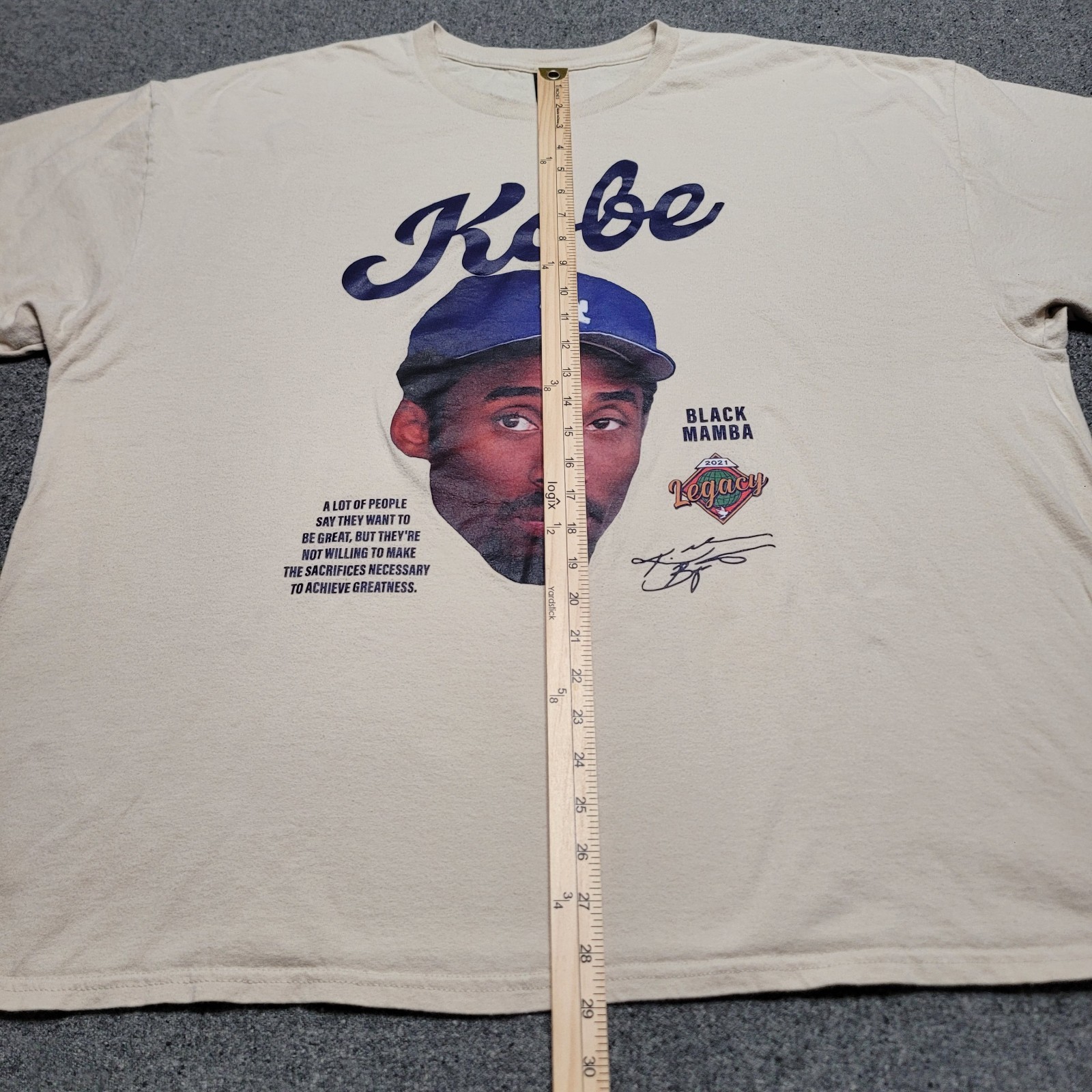 Los Angeles Dodgers Shirt Mens 3XL XXL Kobe Bryant Black Mamba Crewneck 2021