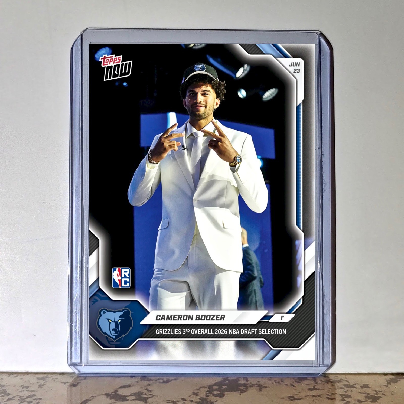 Cameron Boozer Rookie 2026-27 Topps NBA Draft Night #CBOO Card Grizzlies PreSale