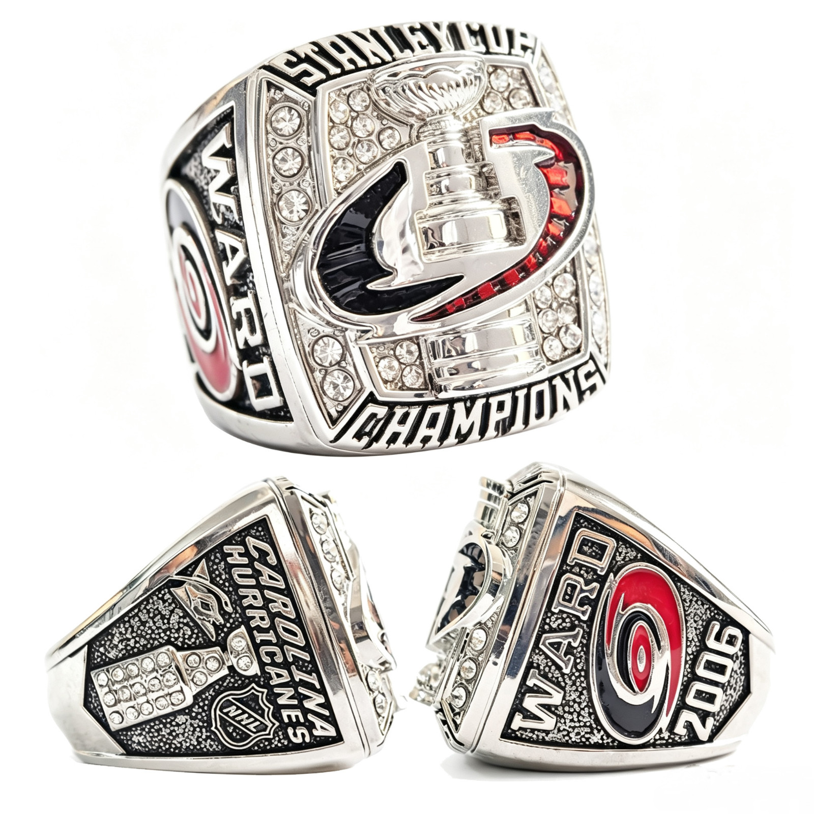 2PCS Carolina Hurricanes 2026 Stanley Cup Championship Ring &Trophy Set W Box