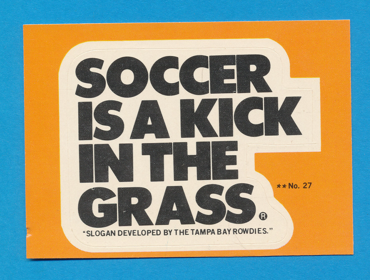 SOCCER KICK GRASS 1979 TOPPS FUTBOL LOGO STICKER MLS SLOGAN FIFA GIFT TPHLC-2396