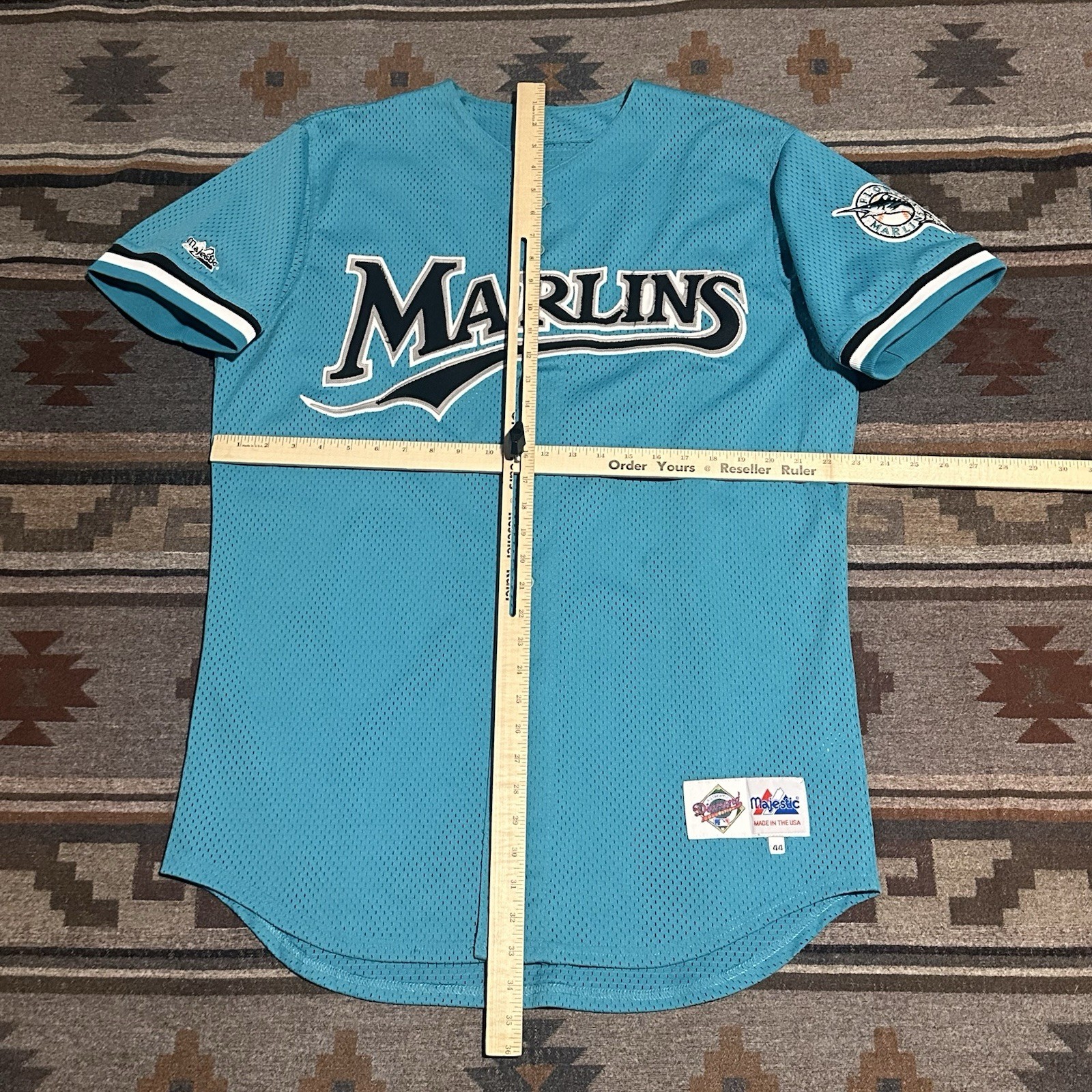 Vintage Florida Marlins Jersey Majestic Diamond Collection Todd Dunwoody 44 B8