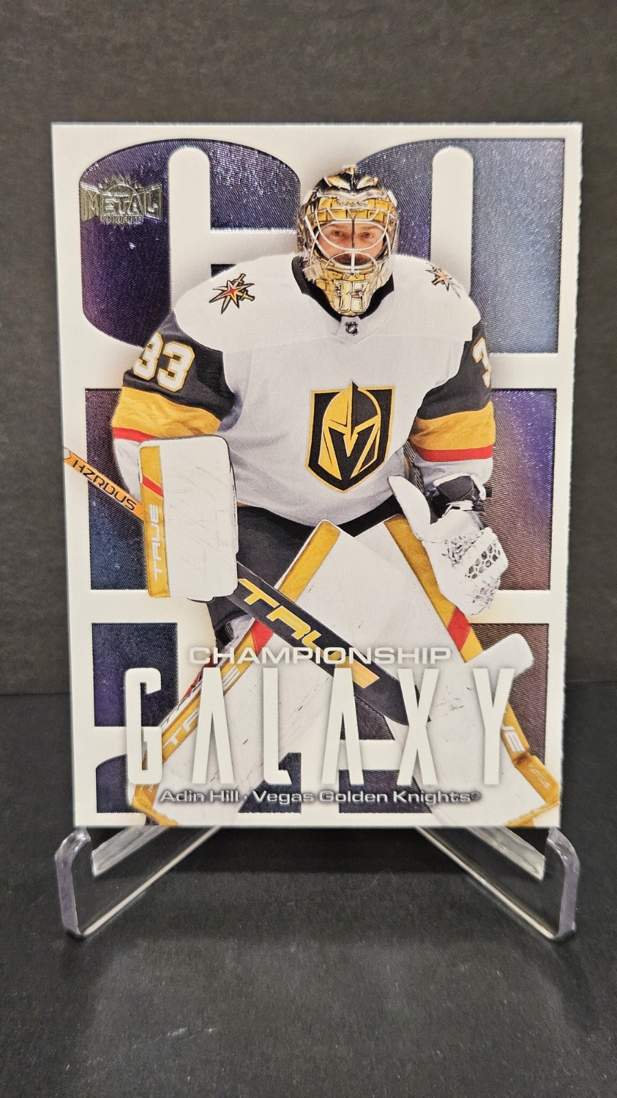 2025-26 SkyBox Metal Universe #CG-1 – Adin Hill – Championship Galaxy – Vegas