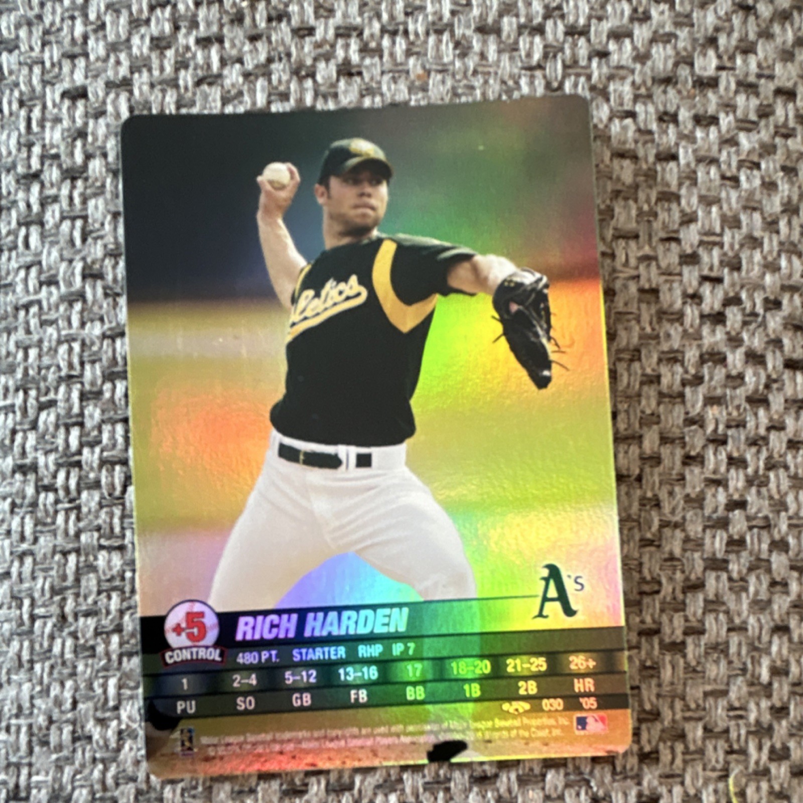 Wizards of the Coast 2005 MLB Showdown Rich Harden #030 Foil A’s