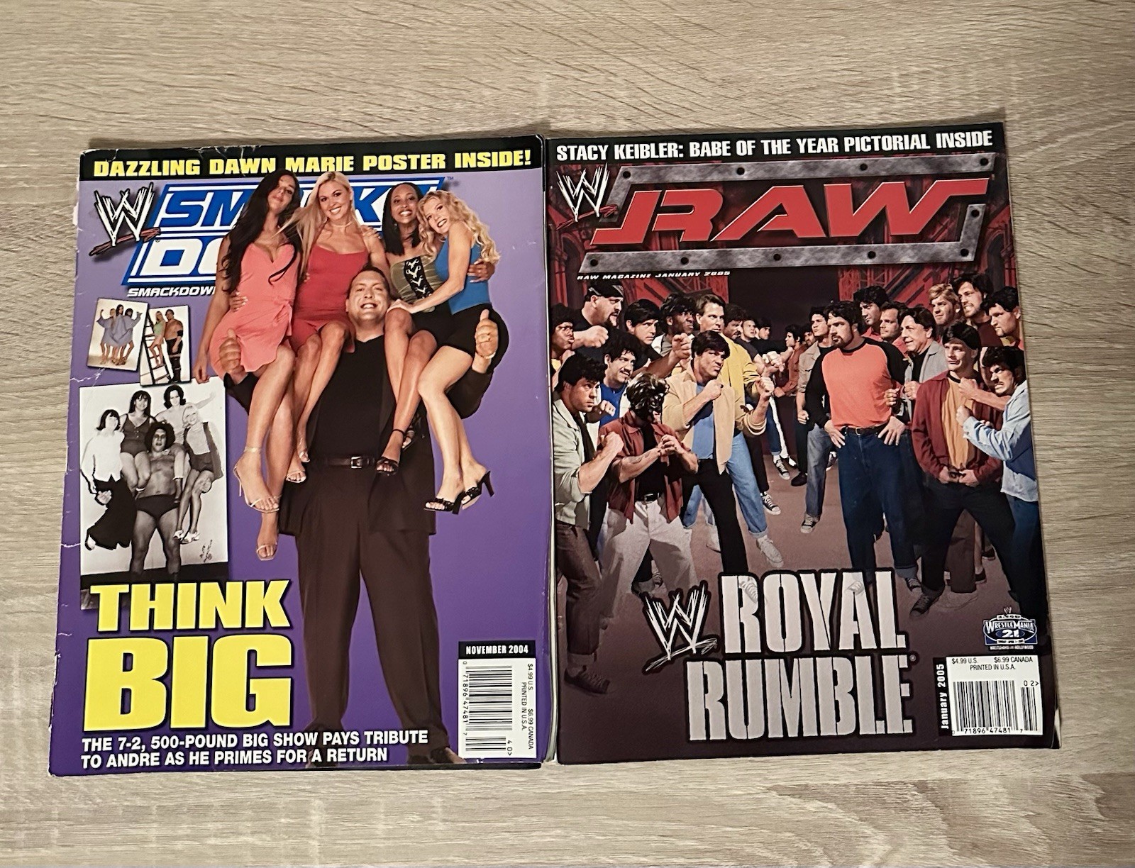 WWE Magazine Lot 2004 2005 RAW Royal Rumble SmackDown Big Show Vintage