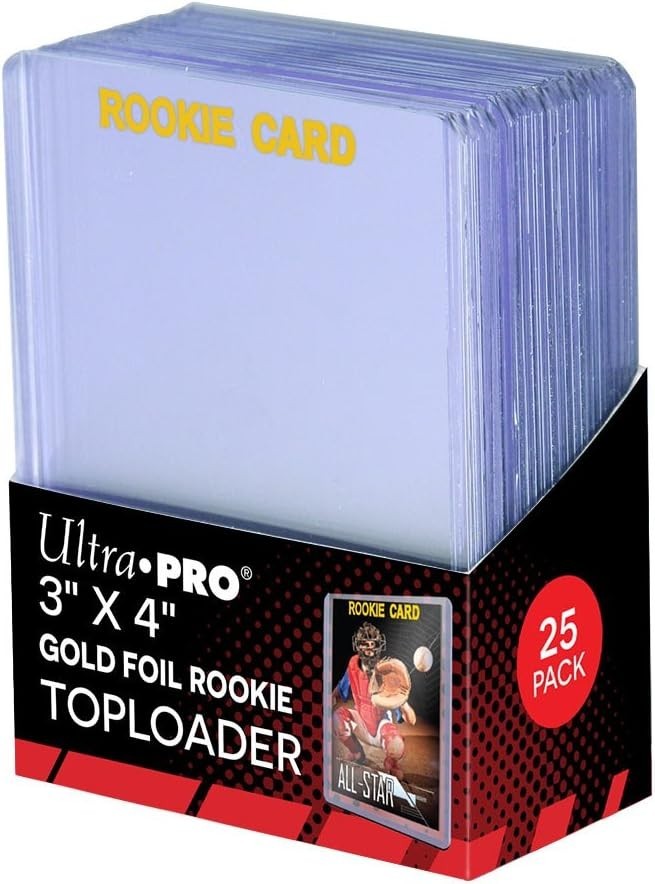 25ct Ultra Pro 3″ x 4″ Rookie Gold Toploaders – Preserve Your Collection