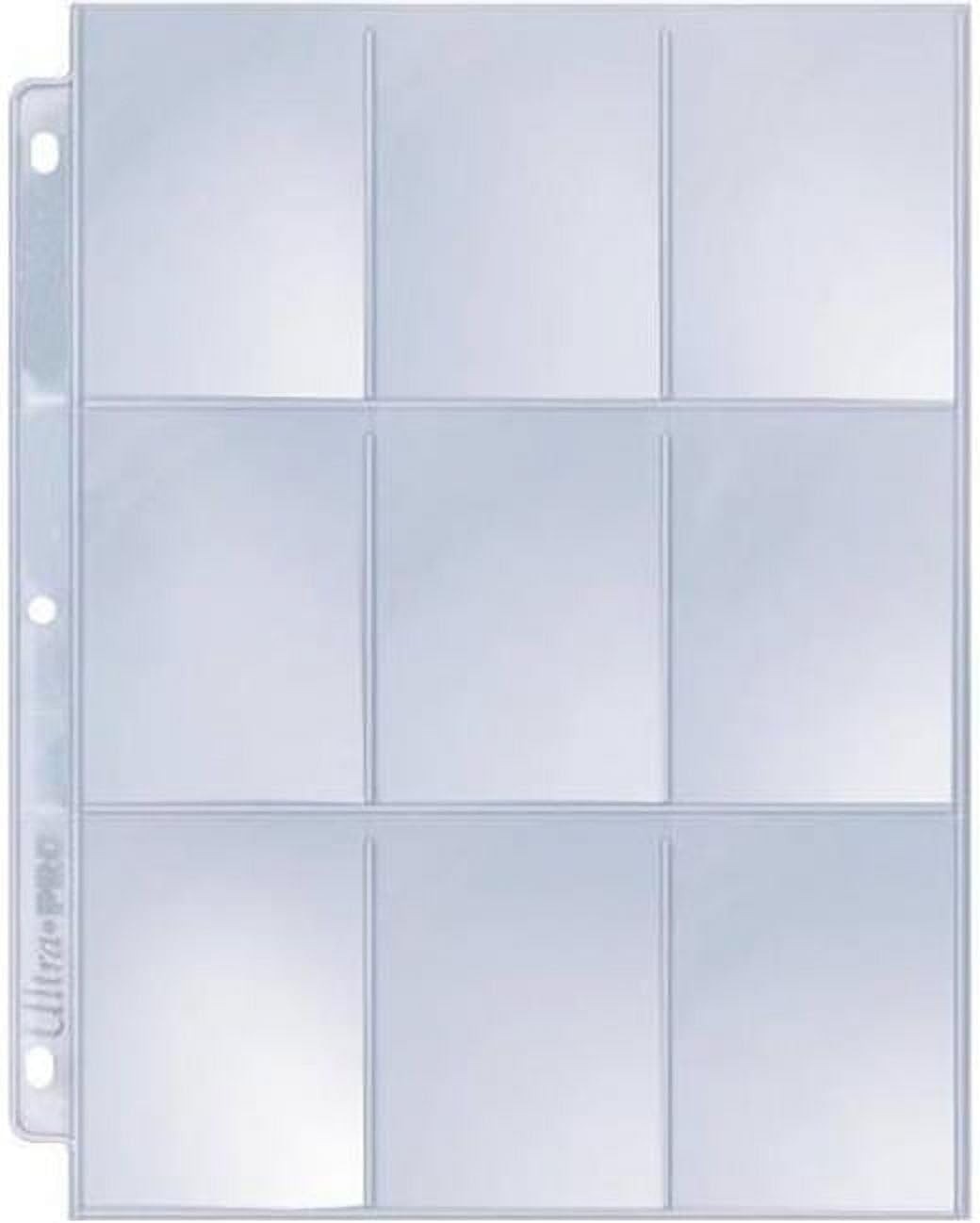 Clear 9-Pocket Pages – Archival Quality Sleeves for 2.5″ x 3.5″ Cards (25 ct)