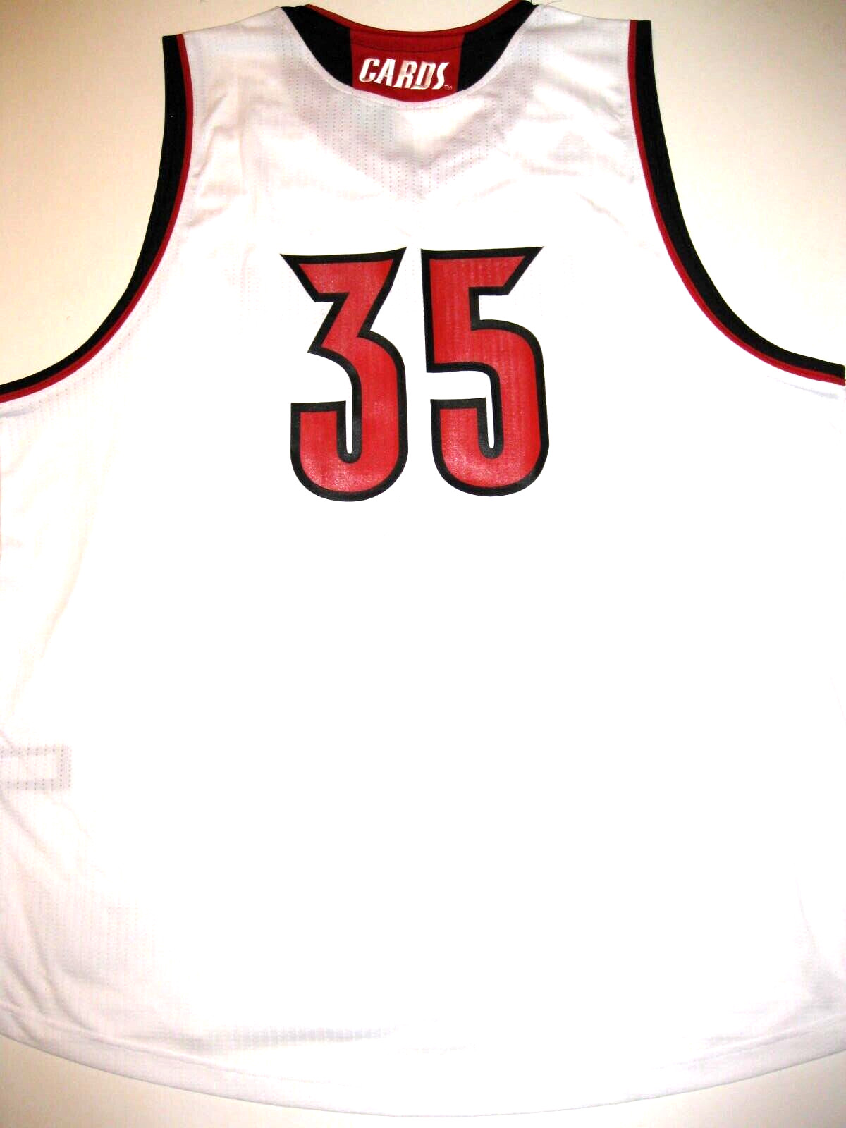 Louisville Cards #35 Men’s Adidas Replica Basketball Jersey – Red, White, Black