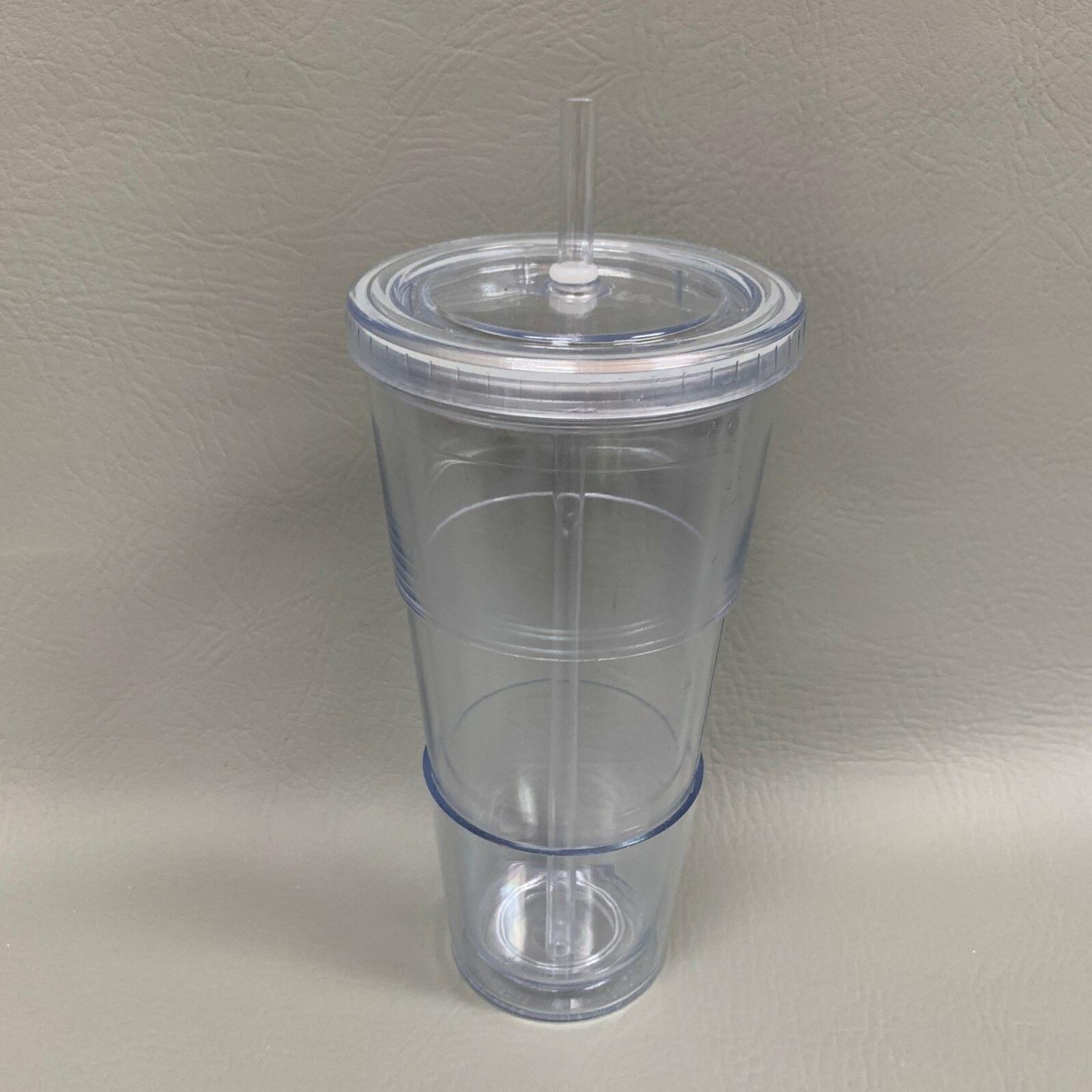 NFL 22 Ounces Clear Plastic Tumbler Cup Double Wall Insulated BPA Free Eco 7 7/8