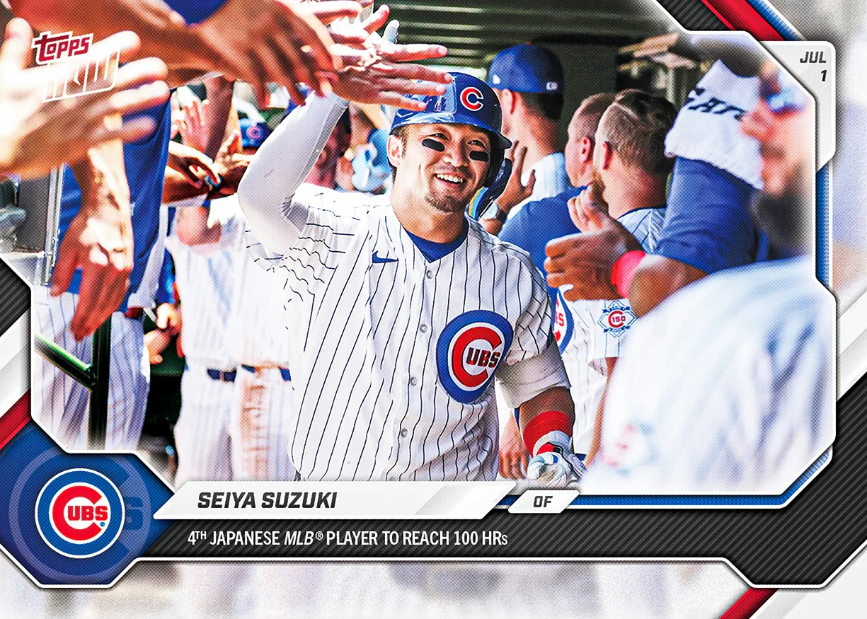 2026 Topps Now #401 Seiya Suzuki Chicago Cubs 100 MLB Home Runs PRESALE