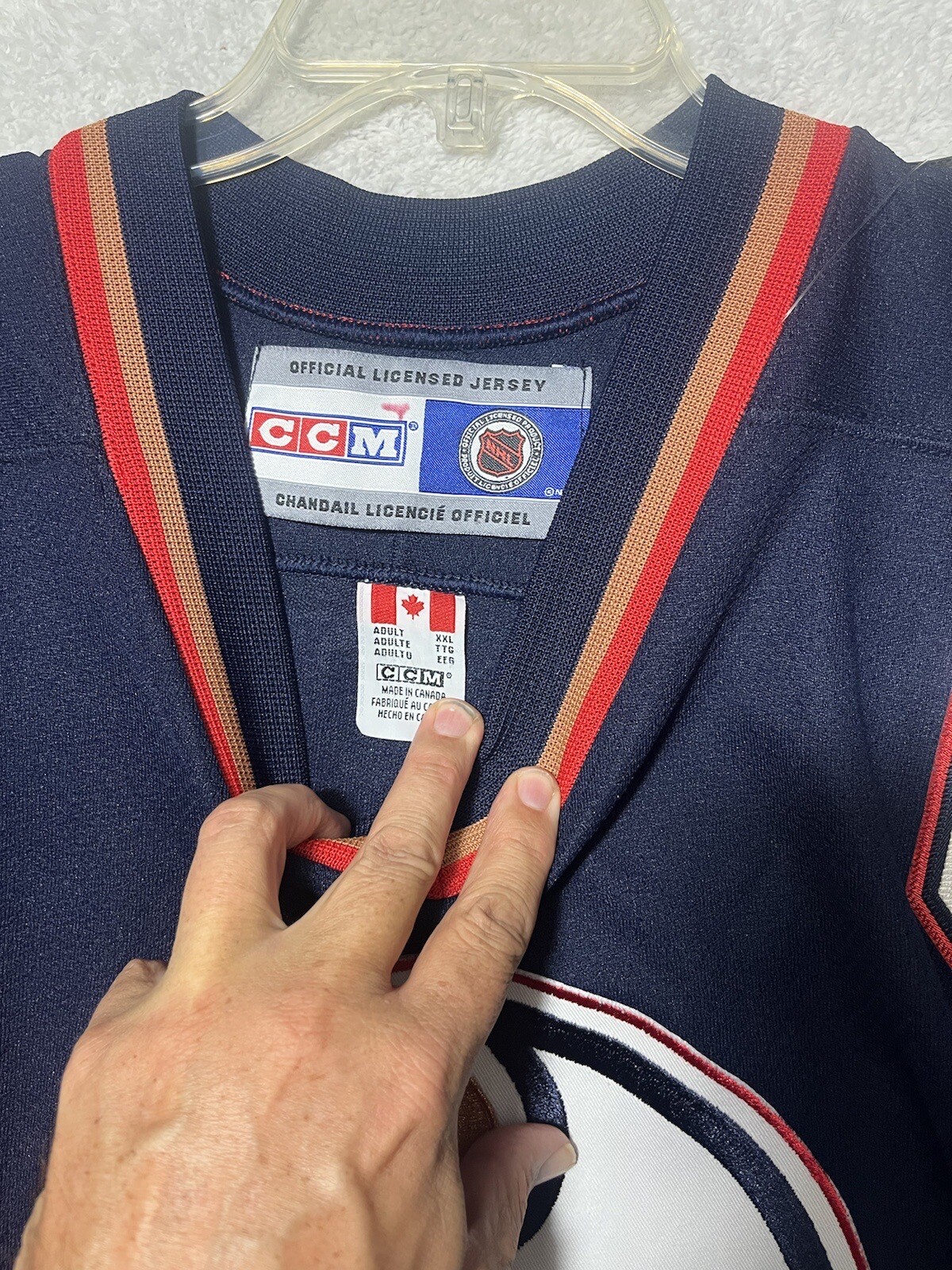 JASON SMITH EDMONTON OILERS CCM STANLEY CUP REPLICA JERSEY XXL NEVER WORN..