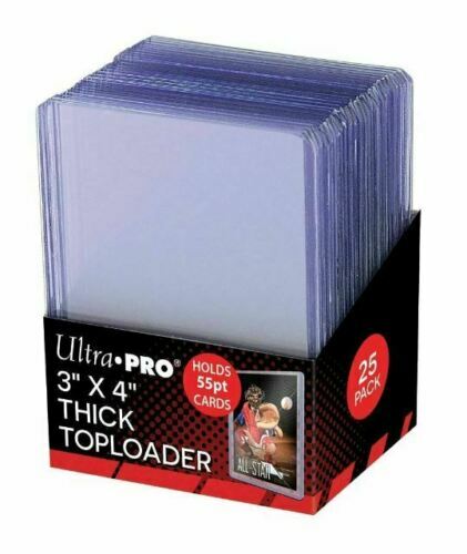 (100) 3×4 Ultra Pro 55pt Toploaders Holders Thicker Trading Cards – 4 Packs