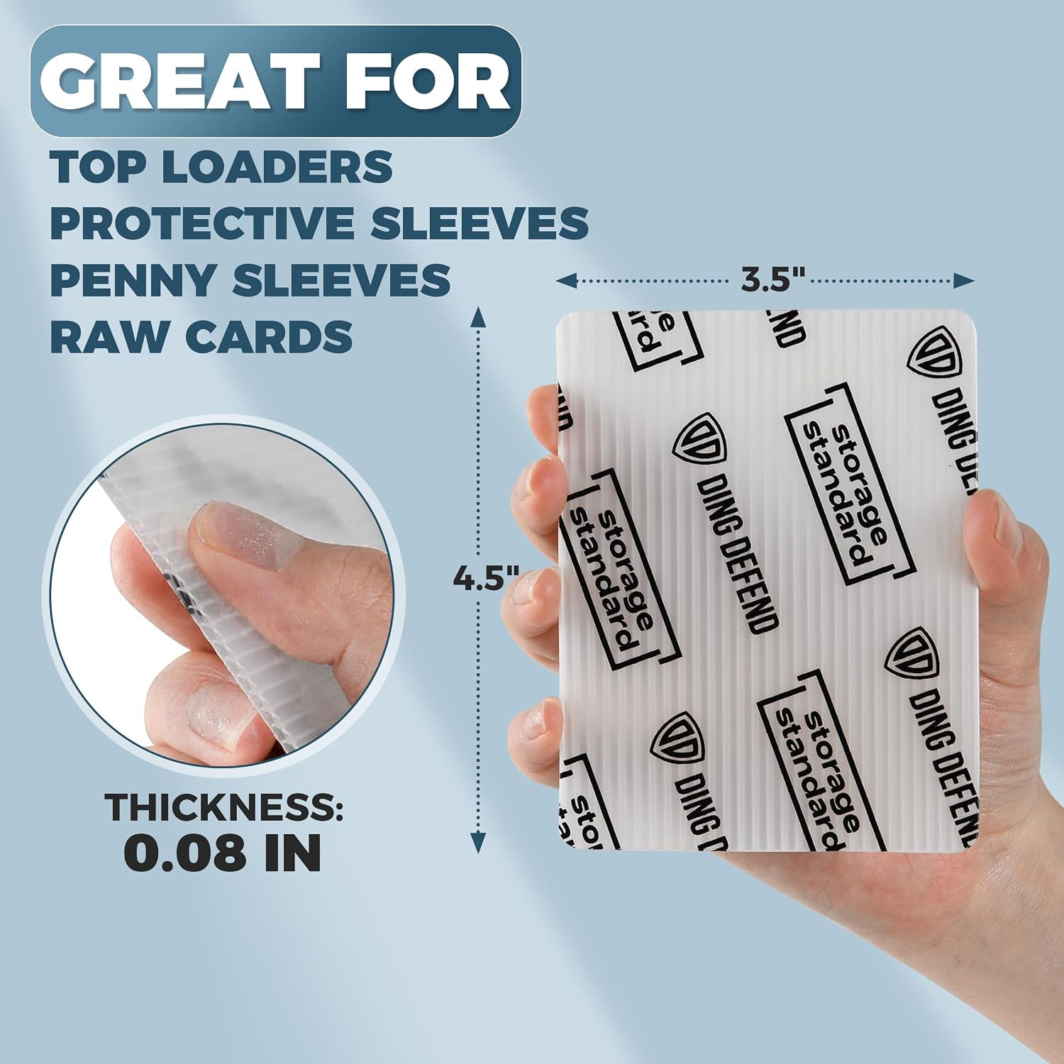 Trading Card Shipping Protectors 510 Pack 3.5” X 4.5” – Premium Ultra Strong