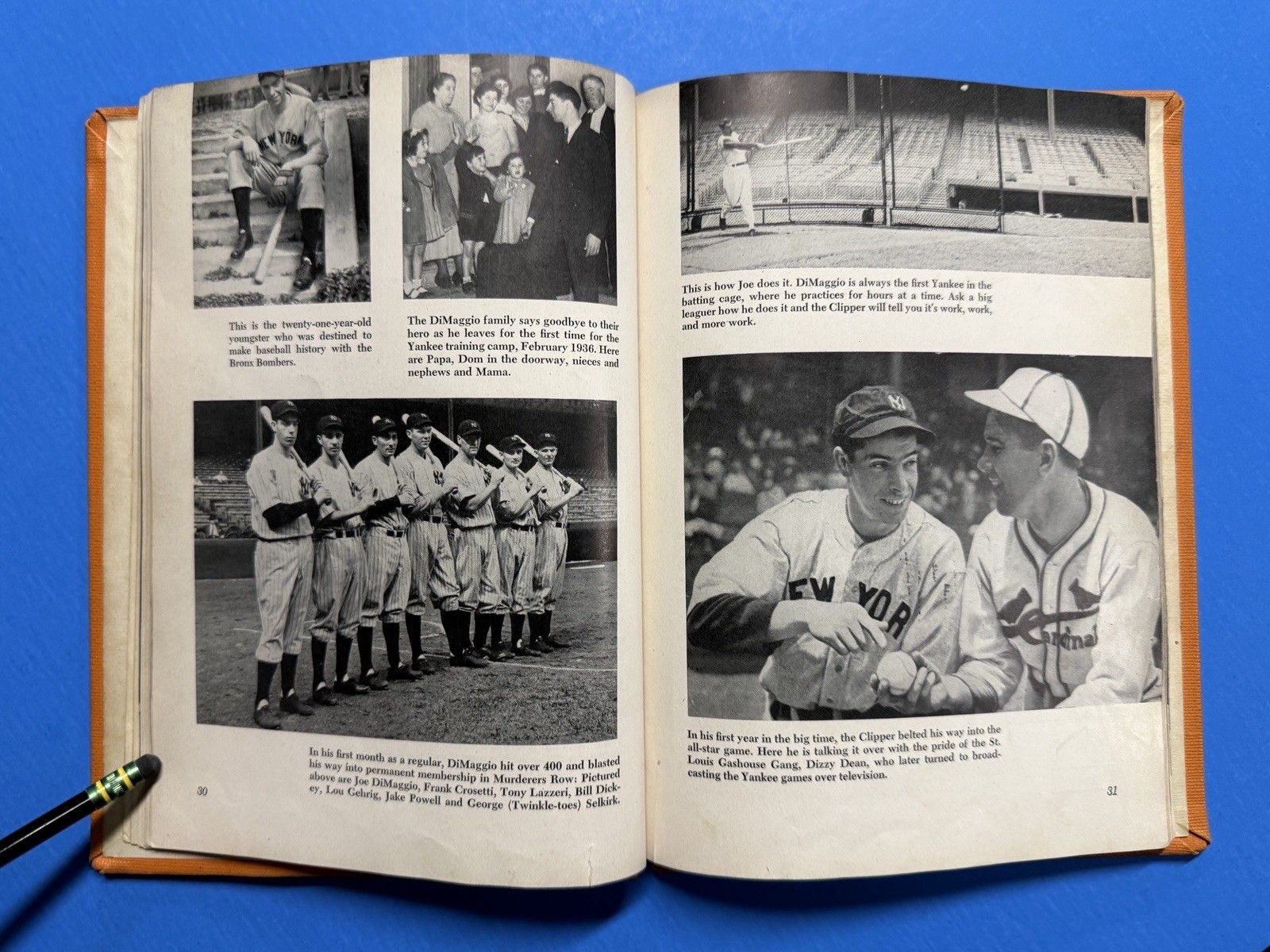1950 The Thrilling Story of JOE DIMAGGIO (Hardcover 1st Printing) ~ YANKEES-HOF