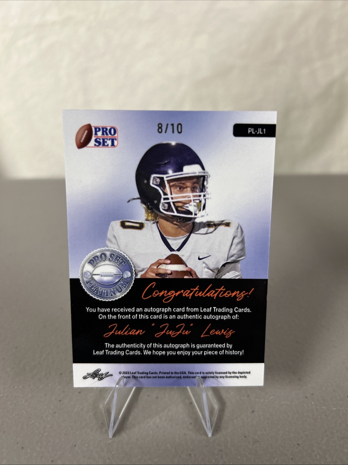 2023 Leaf Pro Set Metal JULIAN JuJu LEWIS Silver Pulsar # /10 AUTO