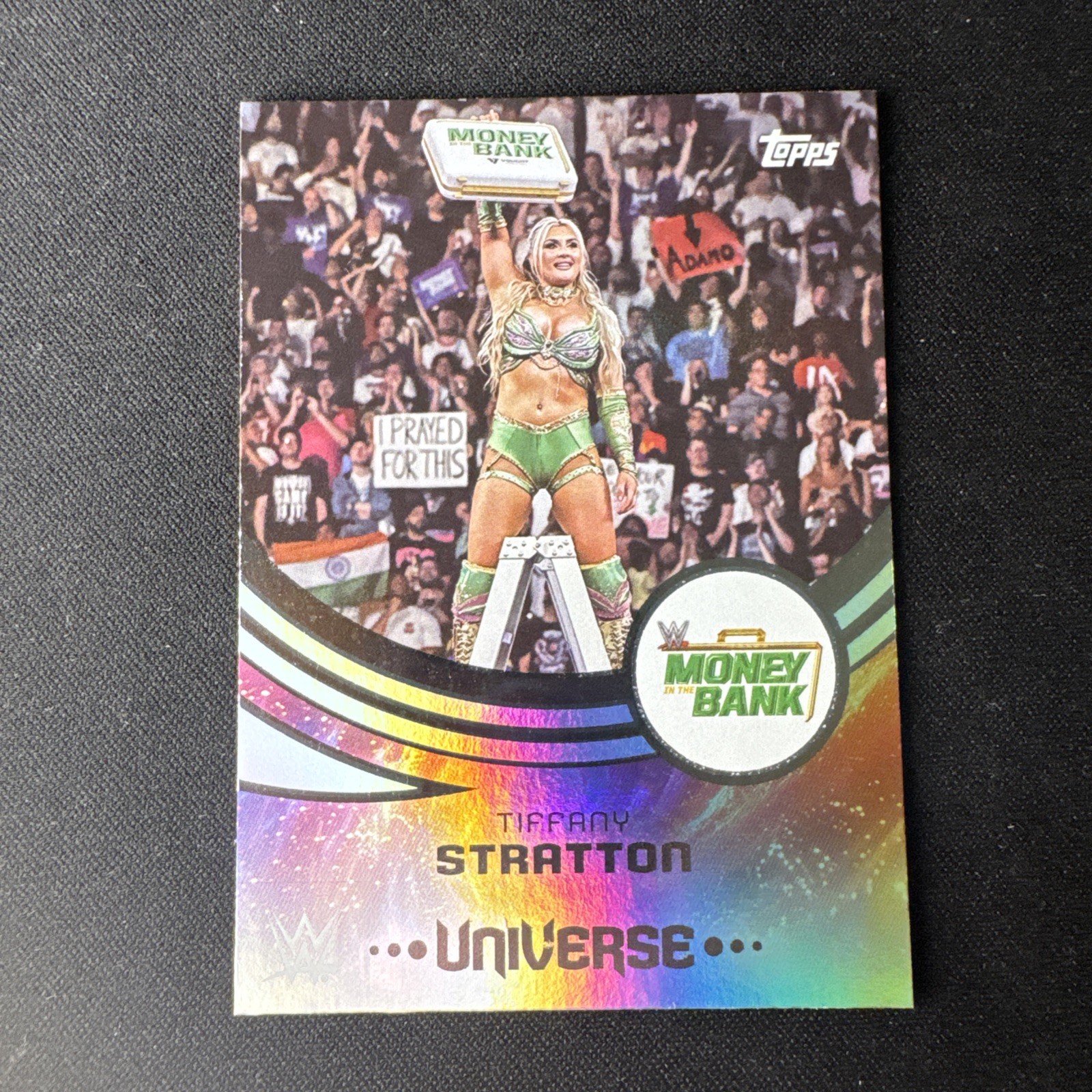 2025 Topps WWE Universe Tiffany Stratton Money In The Back Event Variation