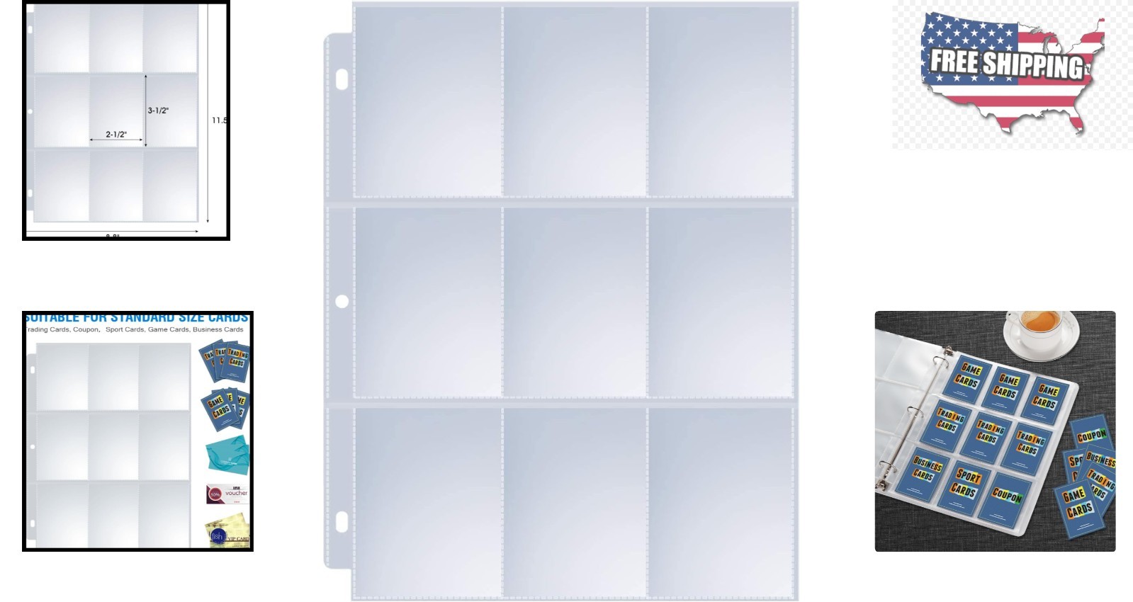 Versatile 9 Pocket Card Sleeves – 36 Pack for Games & Trading Cards Preservation