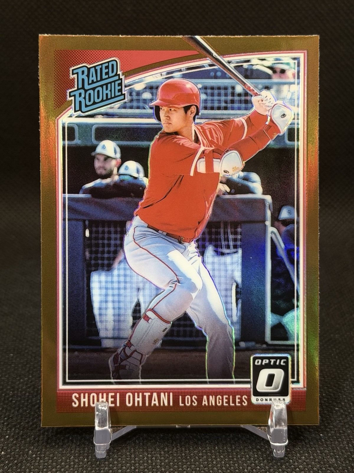 2018 Panini Donruss Optic #56 Shohei Ohtani RC Bronze Prizm Rated Rookie Batting