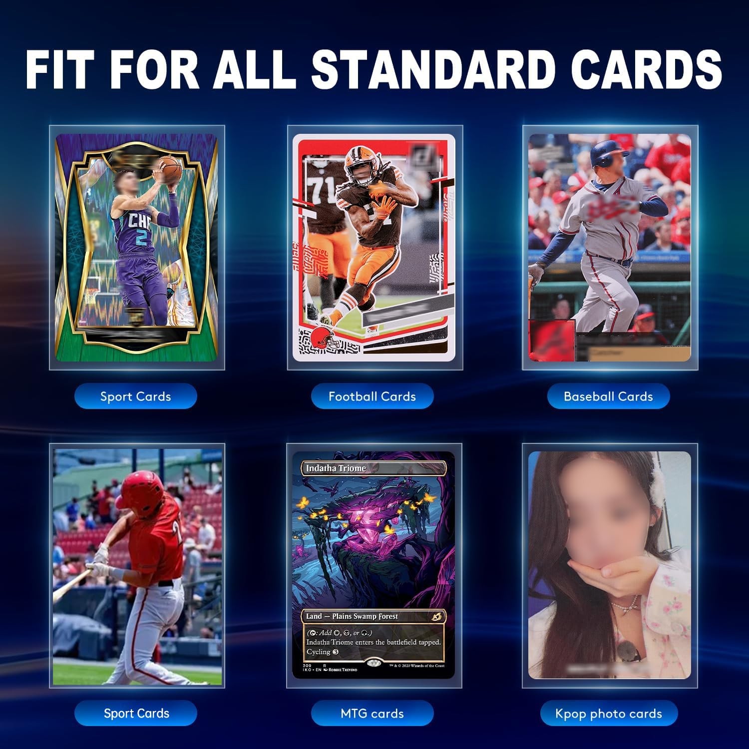 1000ct Clear Card Sleeves for Trading Cards, Soft Baseball Sports Card Sleeve…