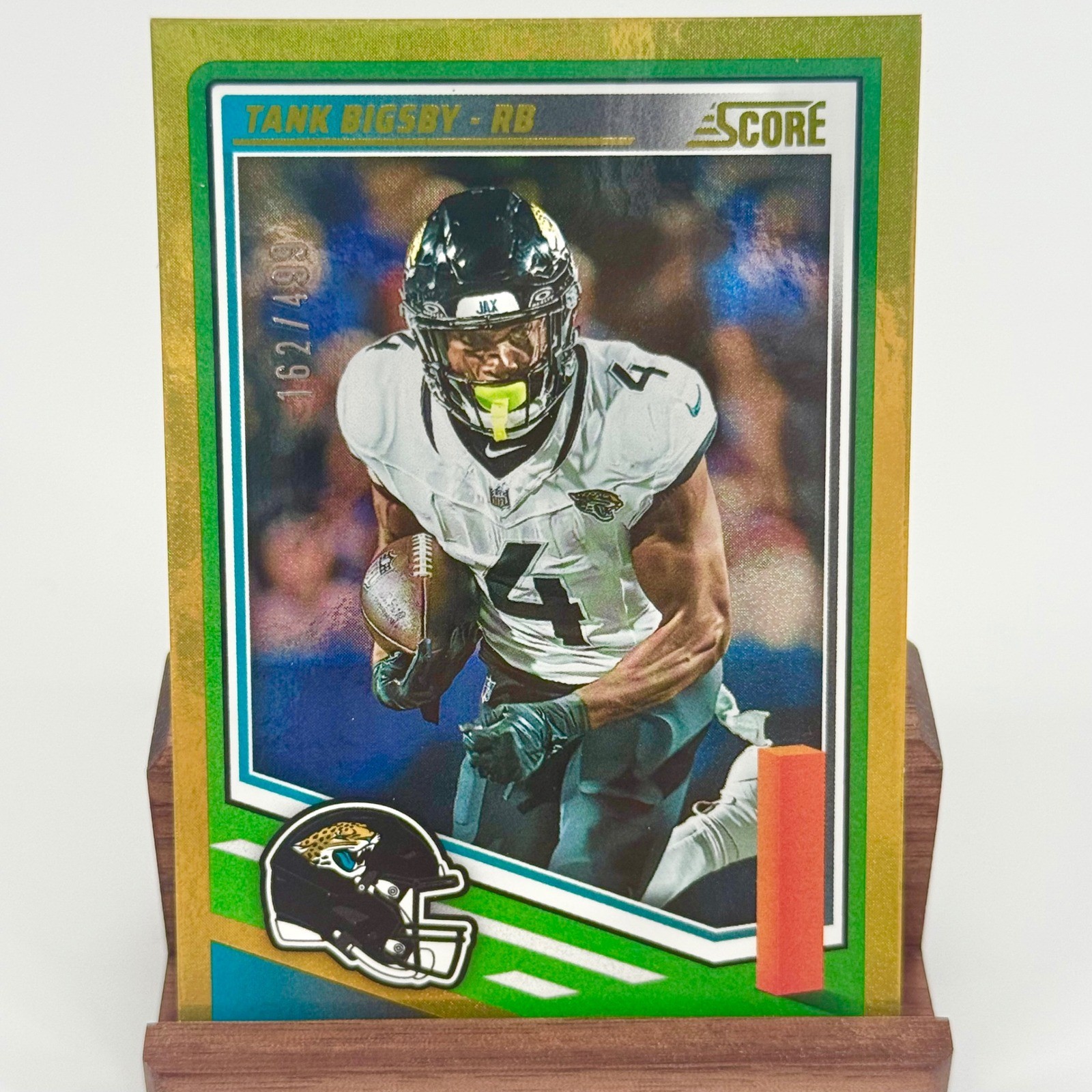 2025 Panini Score Tank Bigsby Jacksonville Jaguars Gold Parallel Card 162/499