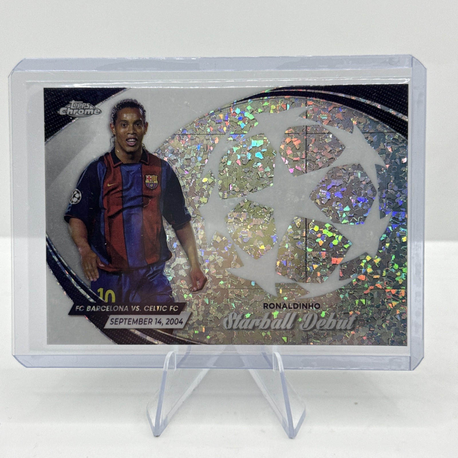 2023-24 Topps Chrome UEFA Club Competitions – Starball Debuts Ronaldinho #SD-12