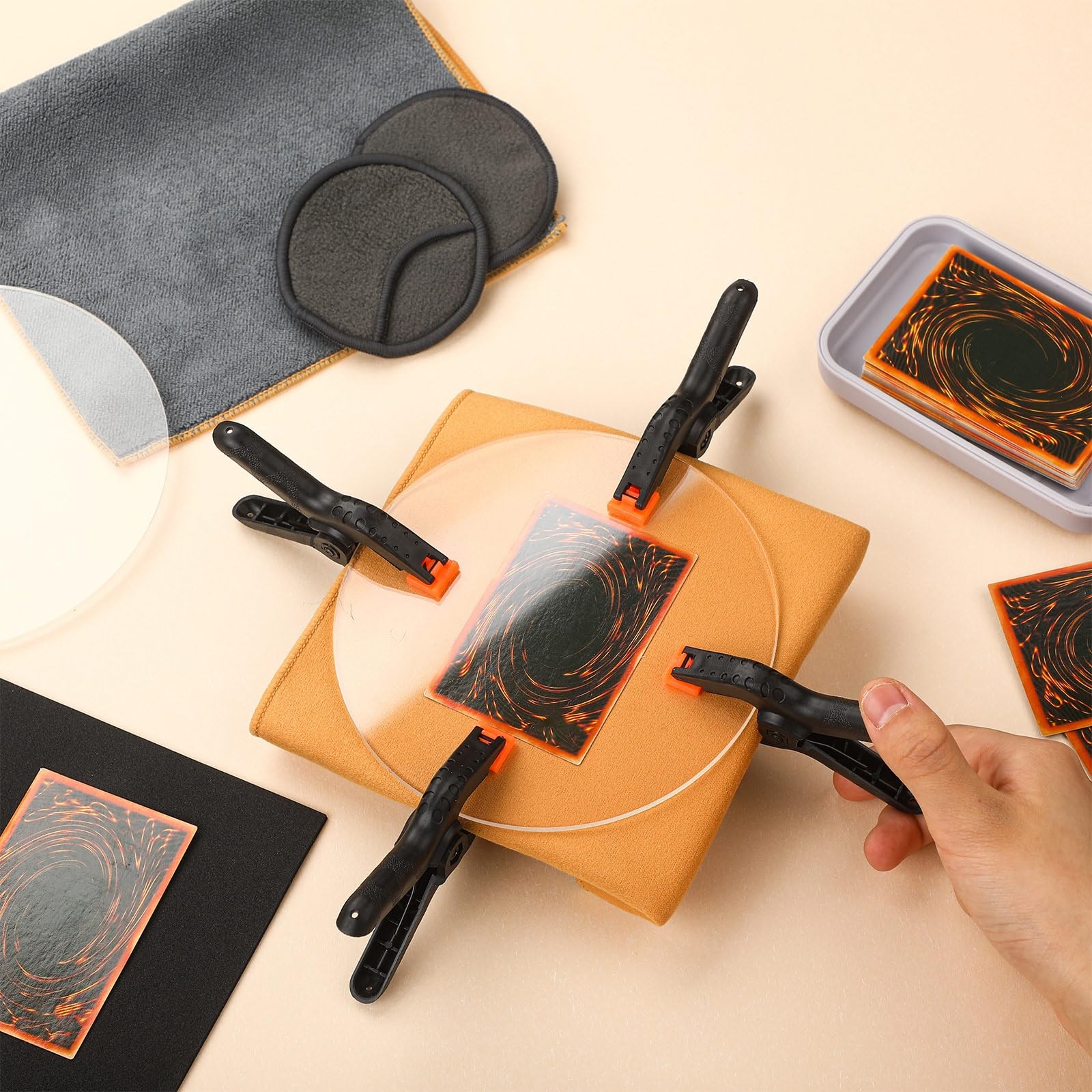 228PCS Trading Card Flattening Cleaning Kit for TCG Collectors Supplies