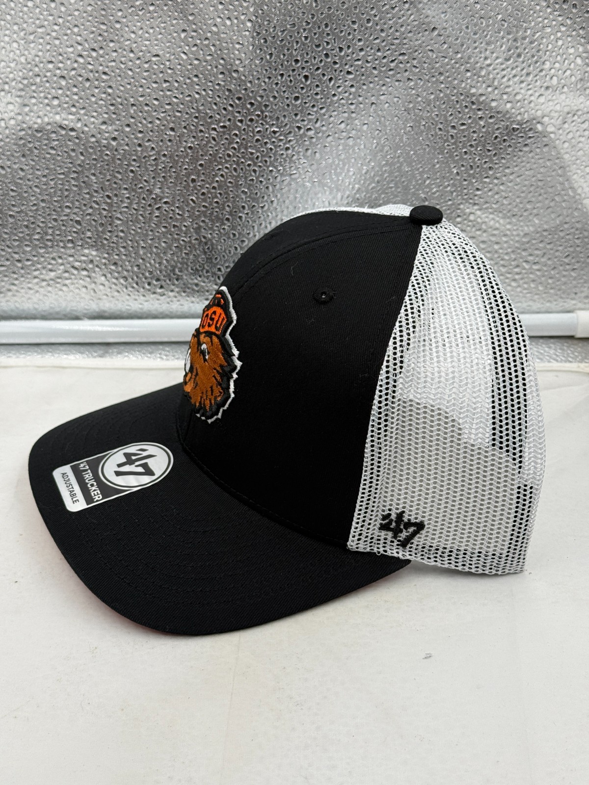 Oregon State Beavers NCAA ’47 Brand Throwback Black Trucker Mesh Adjustable Hat