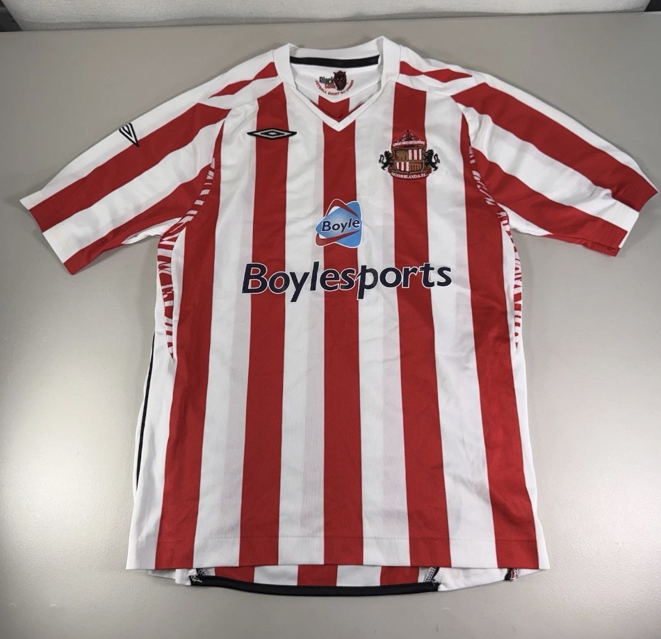 Sunderland Home football 2007-2008 Jersey shirt Umbro Women Sz S EPL Boylesport
