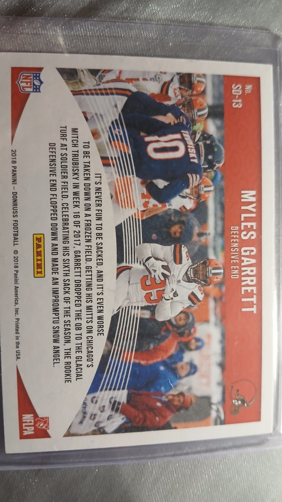 2018 Panini Donruss – Snow Days Myles Garrett #SD-13 Holo /100