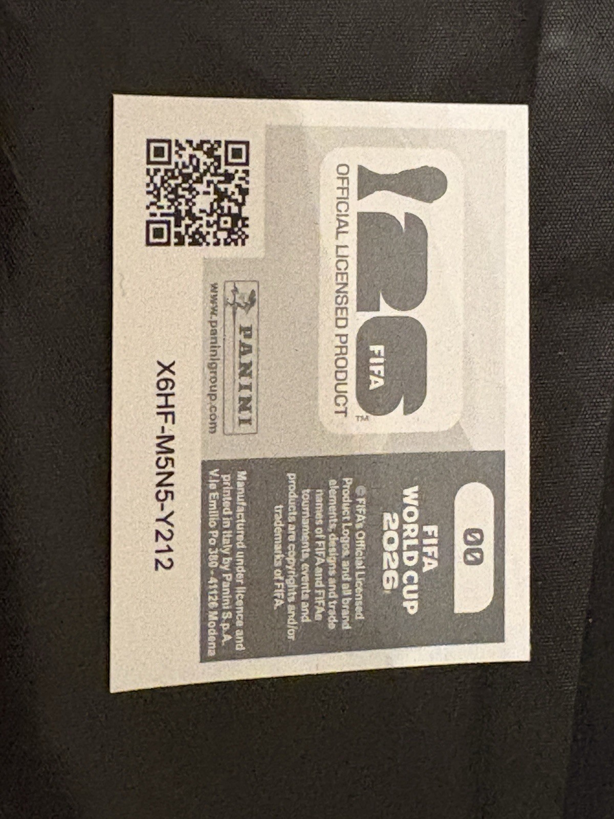 2026 Panini FIFA World Cup Sticker Collection 00 Panini Logo FOIL