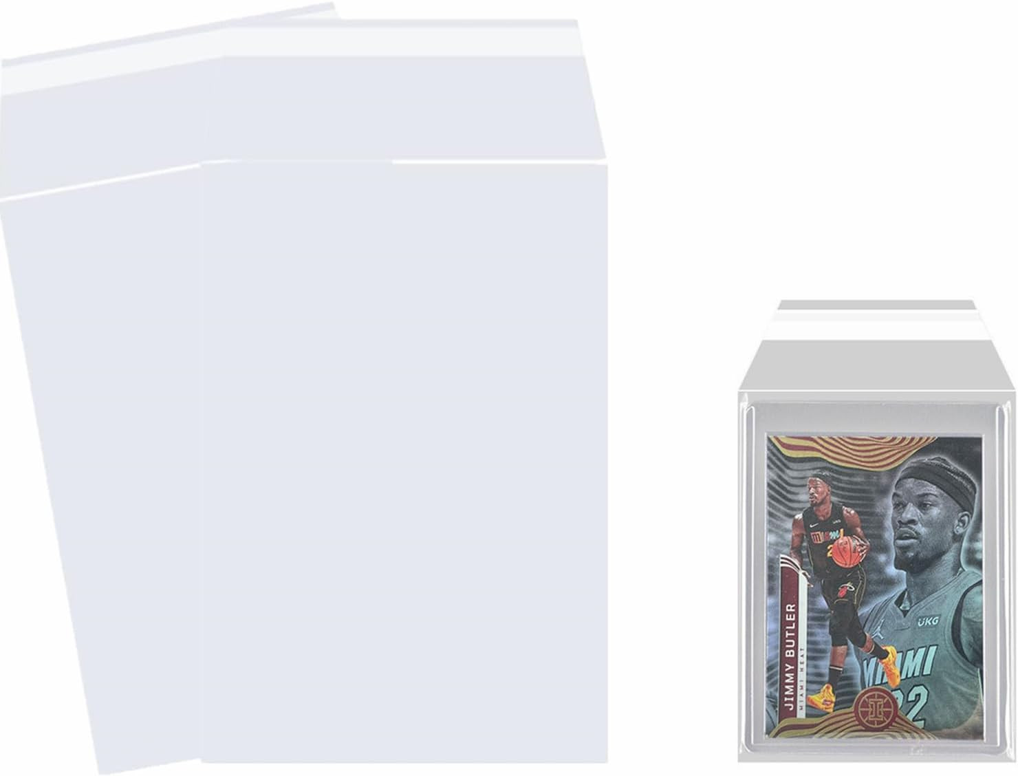 200 PCS Resealable Team Bags for Toploader Holders 35-130PT, Fit Sleeves for Top