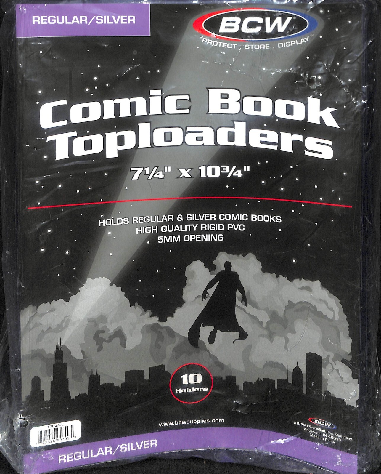 10 BCW Regular/Silver Toploaders 7 1/4 x 10 3/4 5MM Rigid Pvc