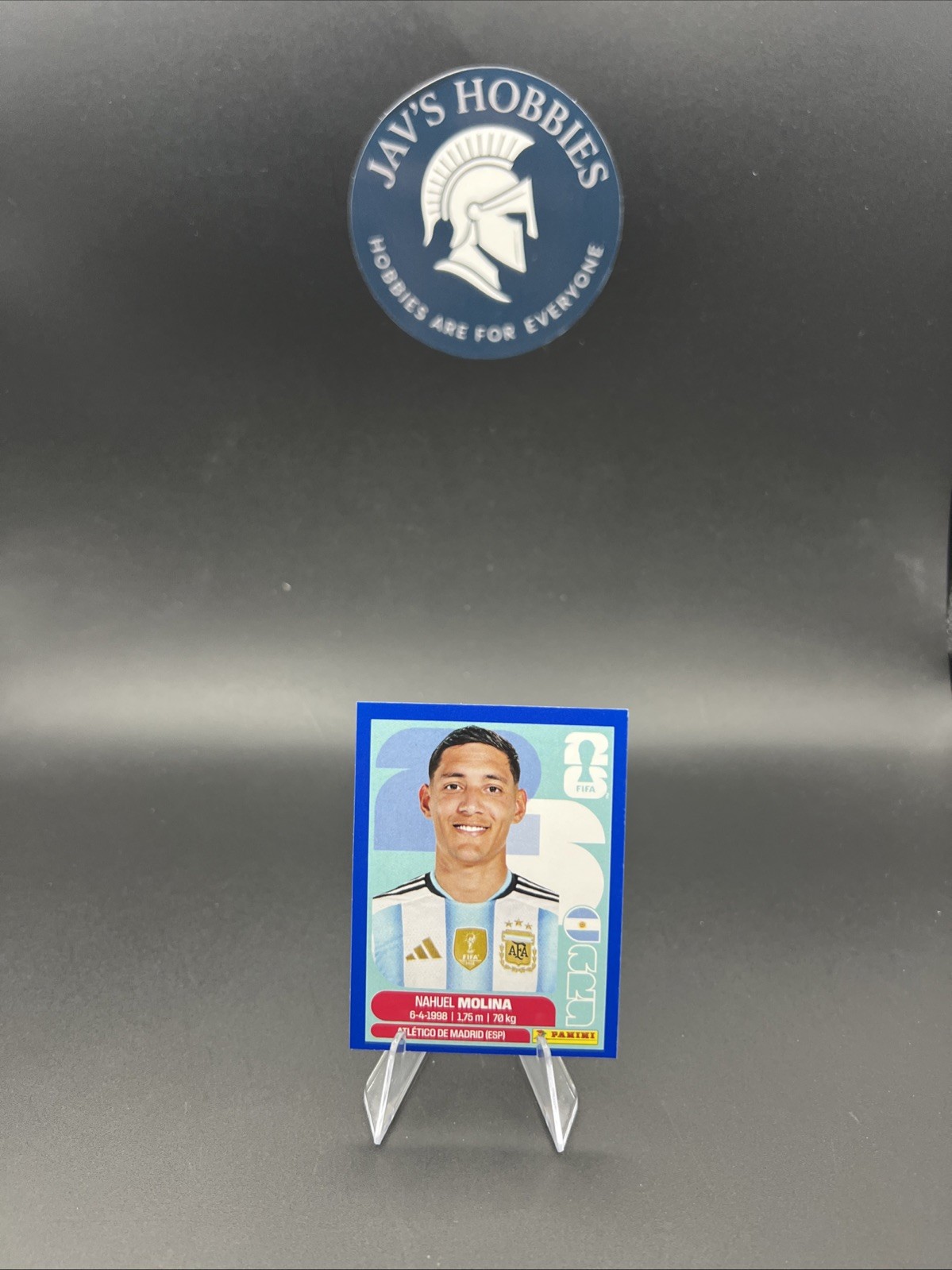 2026 Panini FIFA World Cup Sticker Nahuel Molina #ARG3 Argentina Blue Parallel