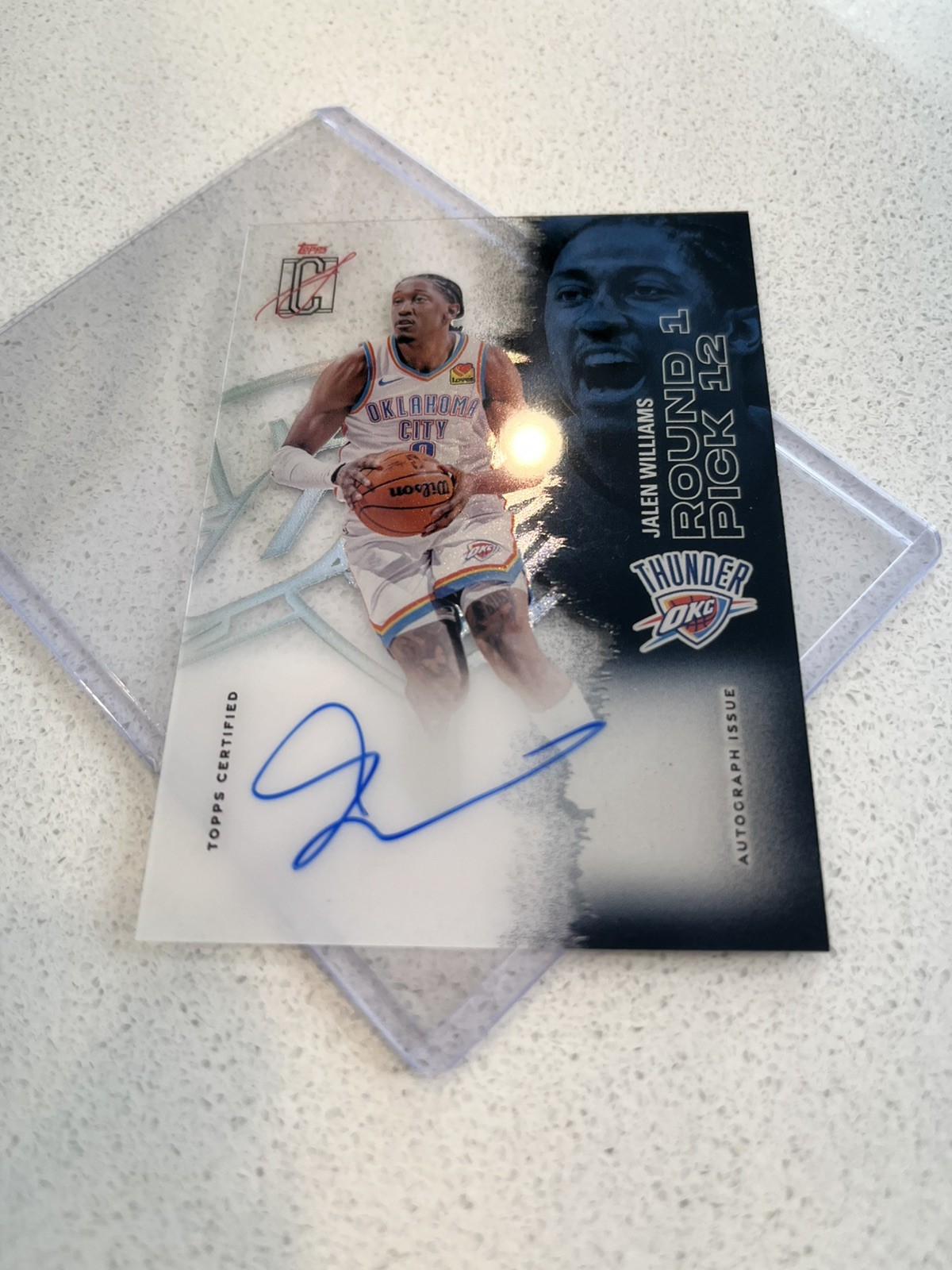 Topps Signature Class 2025 Jalen Williams CCA-JW Crystal Clear Auto OKC Thunder