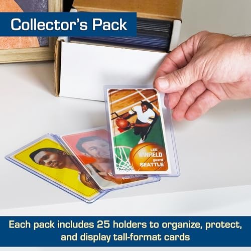 Tall Card Topload Holders – 25 Pack | Premium Top Loaders for Sports Trading