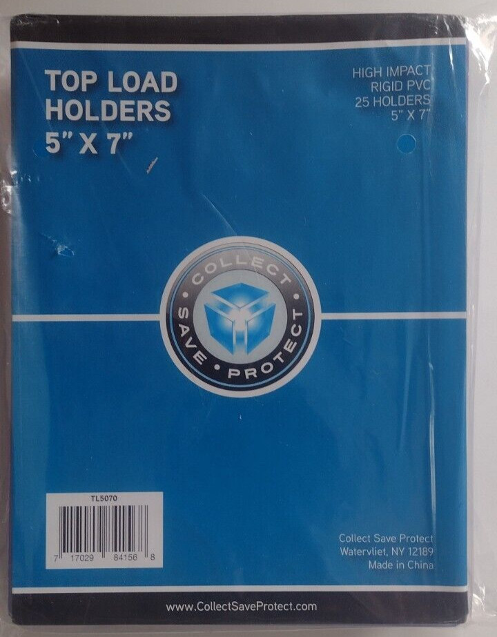 (25) CSP 5×7 Rigid Top Load Protector New NIP High Impact
