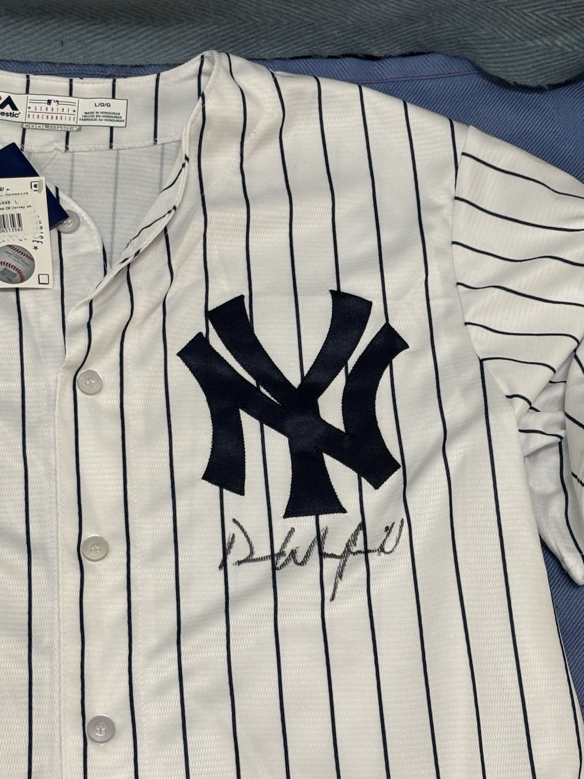 Lot Of 5 New Your Yankees Jersey Cool Base Mens Size LG Youth 14/16 10/12 8/9