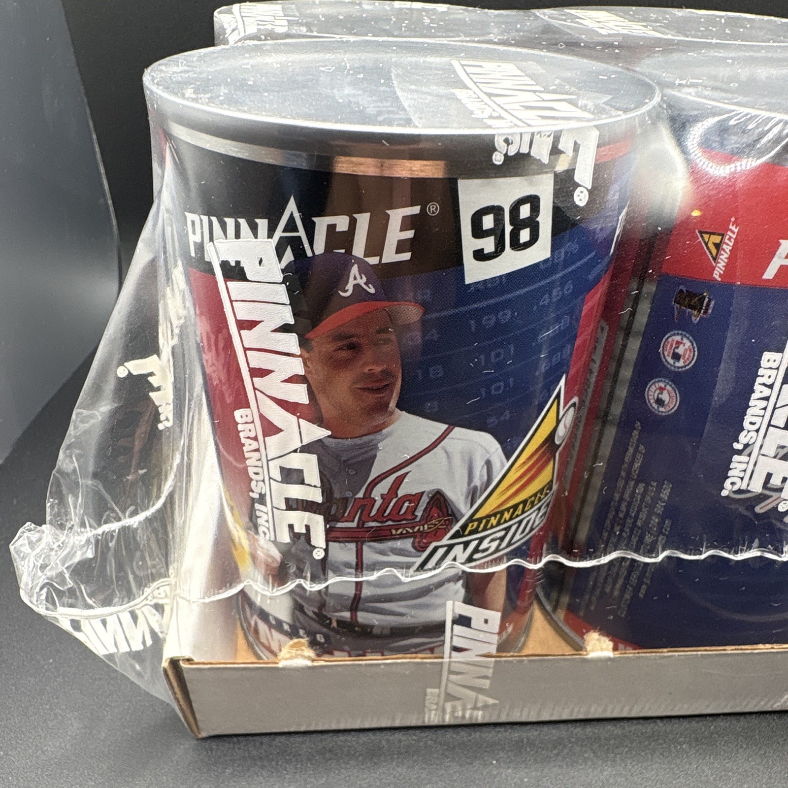 Pinnacle Inside 1998 Baseball Factory Sealed 4-Can Lot McGwire Maddox Gwynn Nomo